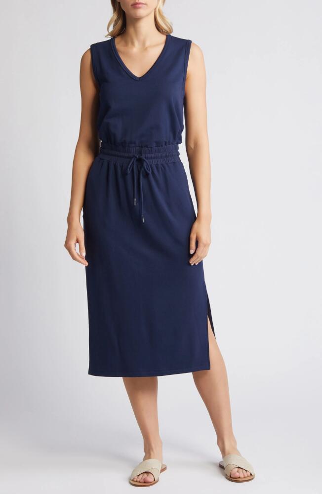 caslon(r) V-Neck Knit Midi Dress in Navy Blazer Cover