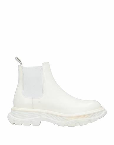 Alexander Mcqueen Woman Ankle boots Ivory Soft Leather Cover