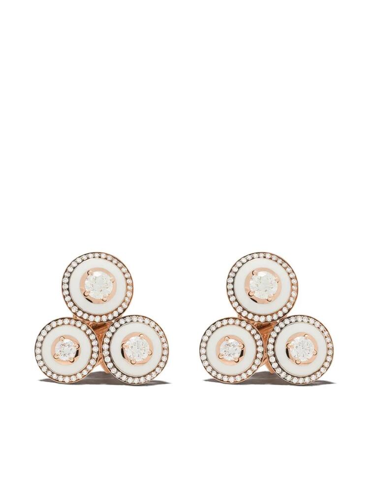 Selim Mouzannar 18kt rose gold diamond Mina earrings - Metallic Cover