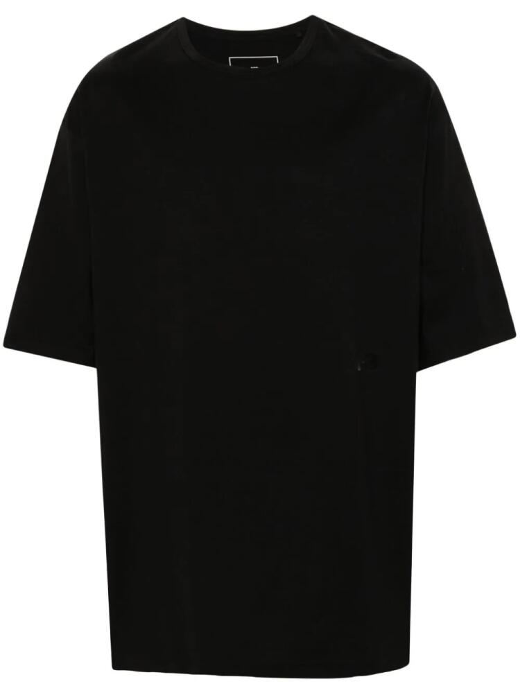 Y-3 logo-appliqué cotton T-shirt - Black Cover