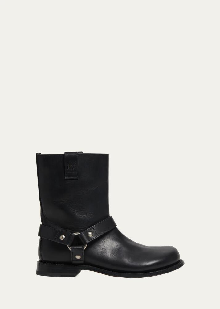 Loewe Campo Leather Harness Biker Boots Cover