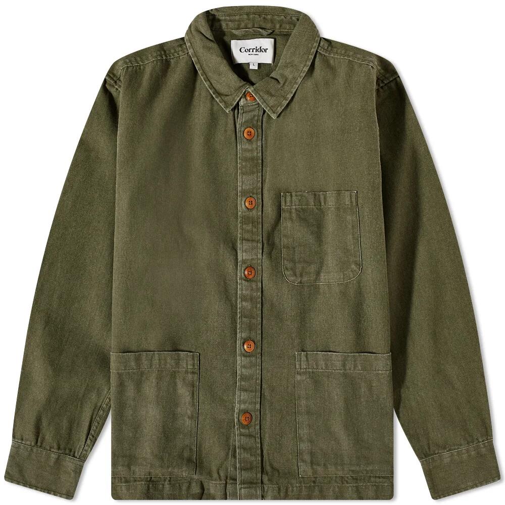 Corridor Men's Duck Dye Overshirt in Army Cover