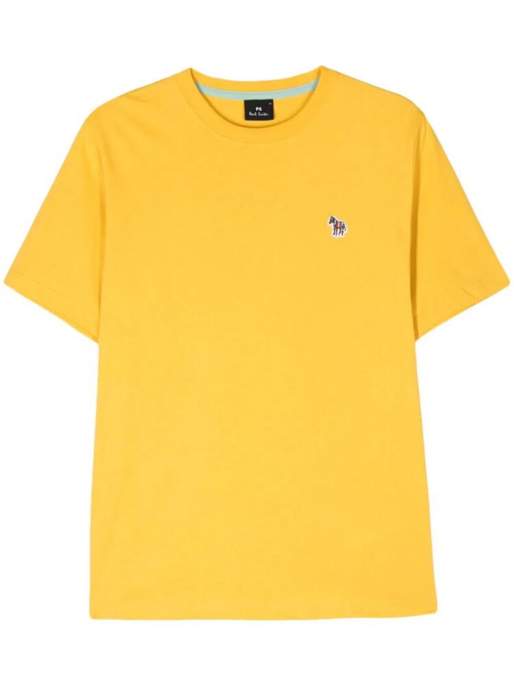 PS Paul Smith logo-appliqué cotton T-shirt - Yellow Cover