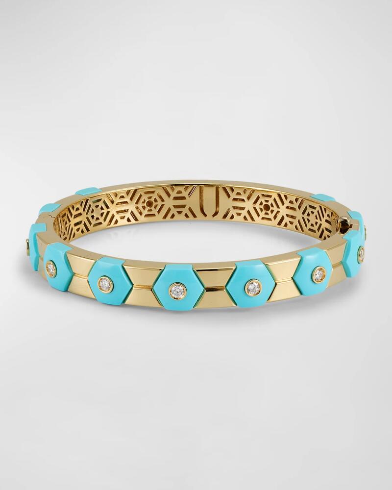 Miseno Baia Sommersa Bangle with Turquoise and Diamonds Cover