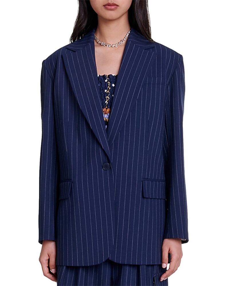 Maje Vivaldo Pinstriped Blazer Cover