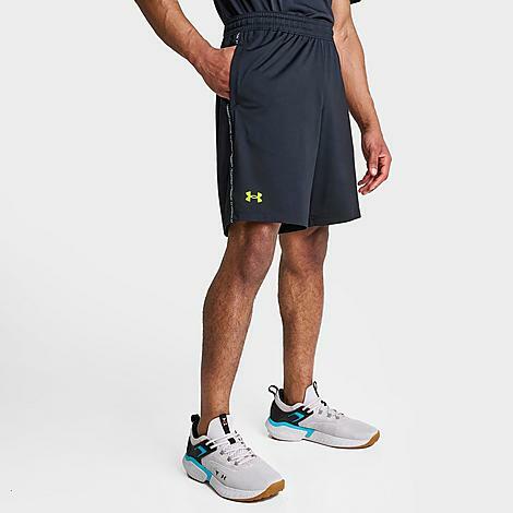 Under Armour Men's Heatgear Knit Tape Shorts in Black/Black Cover