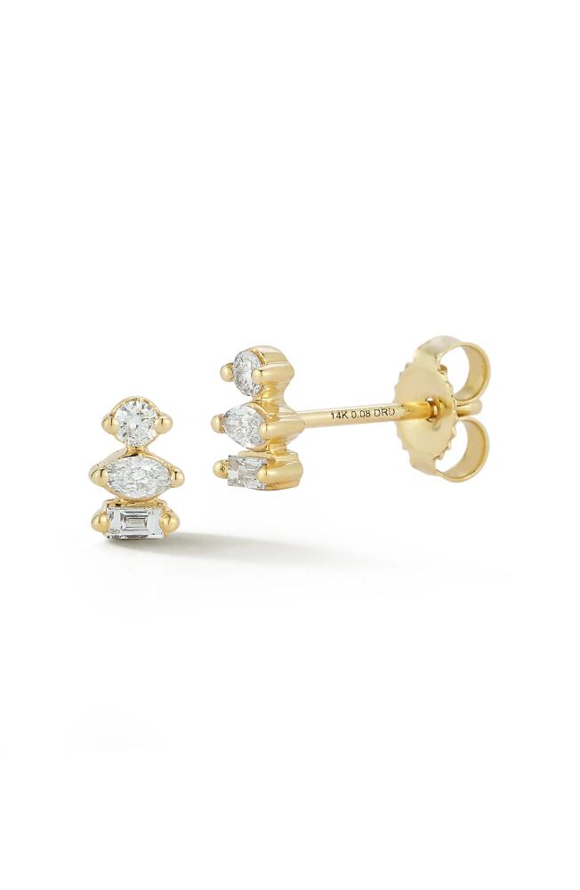 Dana Rebecca Designs Alexa Jordyn Diamond Stud Earrings in Yellow Gold Cover