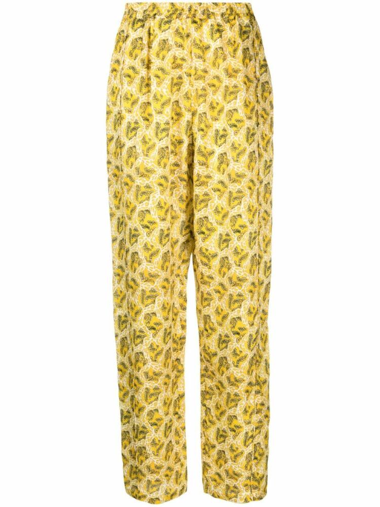 ISABEL MARANT Piera graphic-print trousers - Yellow Cover