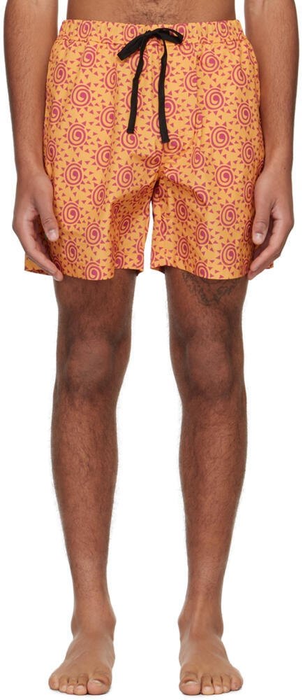 Double Rainbouu Orange 'The Sun' Swim Shorts Cover