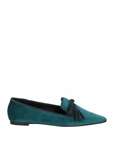 Giulia Neri Woman Loafers Deep jade Textile fibers Cover