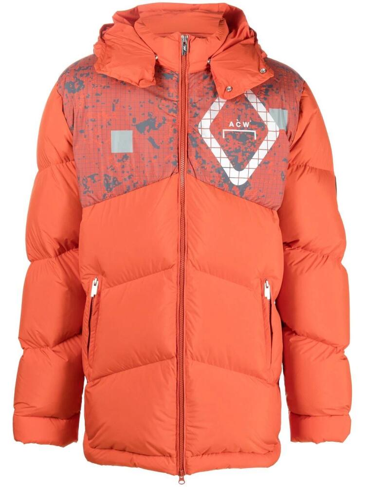 A-COLD-WALL* hooded padded jacket - Orange Cover