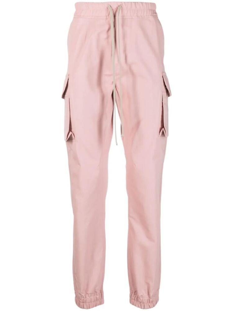 Rick Owens DRKSHDW drawstring cotton cargo trousers - Pink Cover