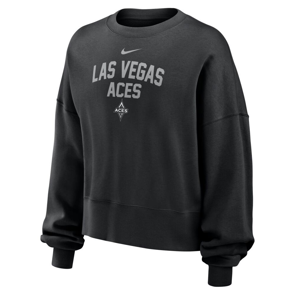 Las Vegas Aces Phoenix Fleece Nike Women's WNBA Crew-Neck Sweatshirt in Black Cover