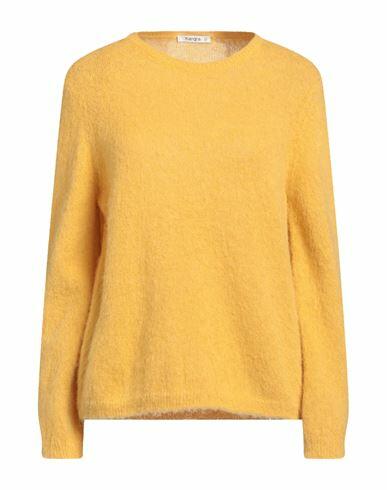 Kangra Woman Sweater Yellow Alpaca wool, Polyamide, Wool Cover