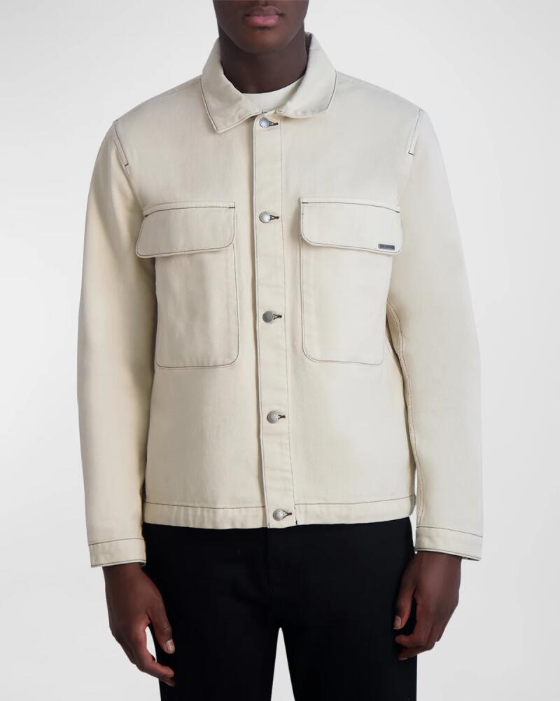 Karl Lagerfeld Paris Men's Garment-Dyed Twill Jacket Cover