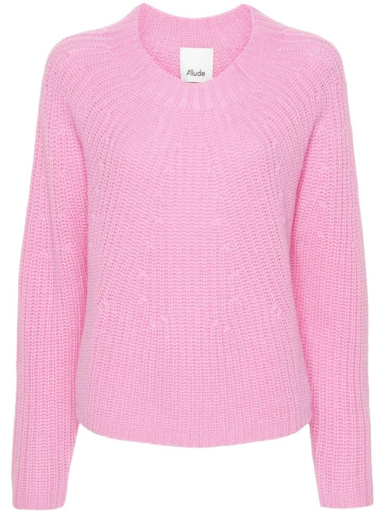 Allude crew-neck ribbed jumper - Pink Cover