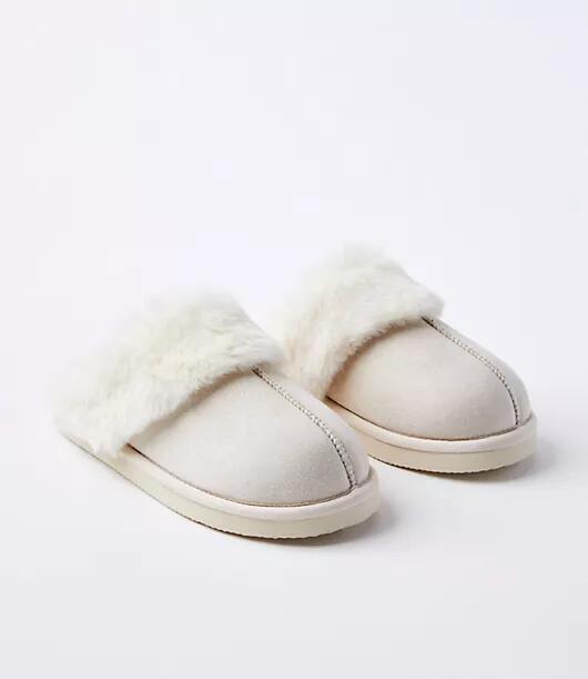 Loft Faux Fur Lined Slippers Cover