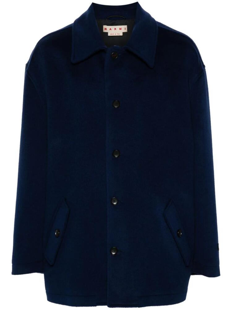 Marni single-breasted coat - Blue Cover