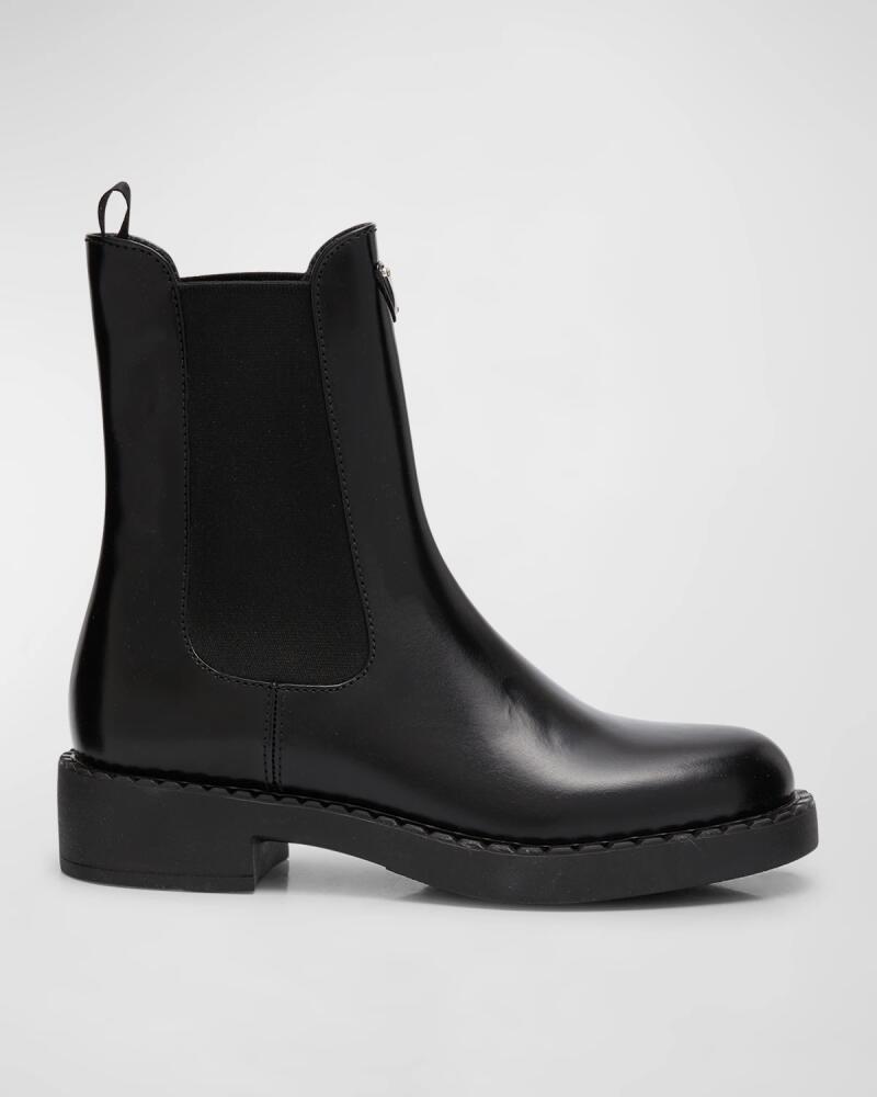 Prada Chocolate Leather Chelsea Boots Cover