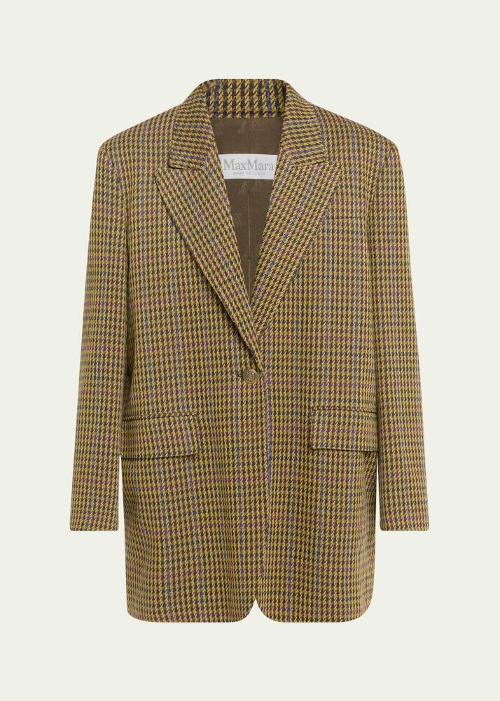 Max Mara Atlanta Single-Breasted Houndstooth Blazer Cover