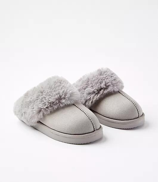 Loft Faux Fur Lined Slippers Cover