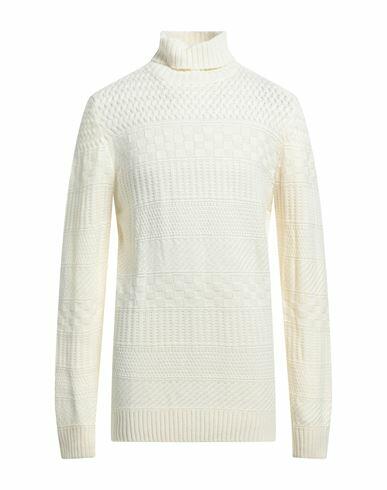 Gabardine Man Turtleneck Cream Wool, Acrylic Cover