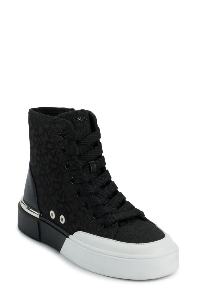 DKNY Bitsy High Top Platform Sneaker in 005 - Black/White Cover