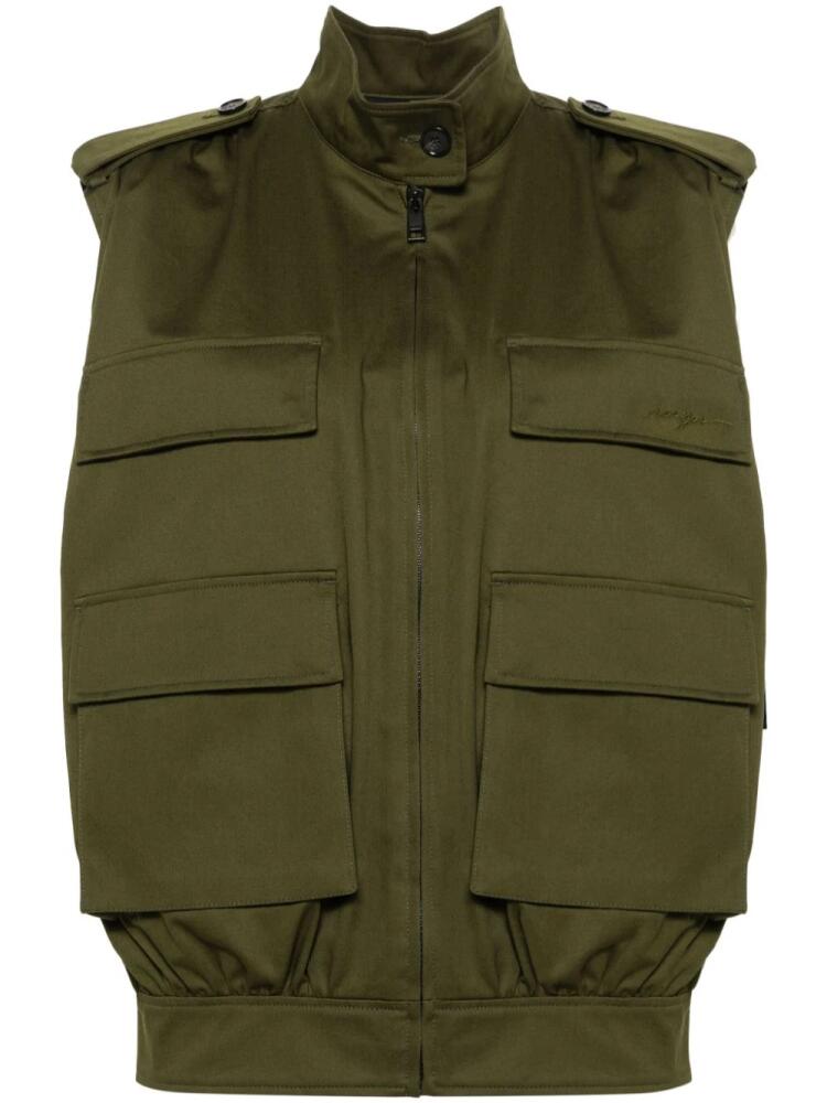 MSGM cotton cargo gillet - Green Cover