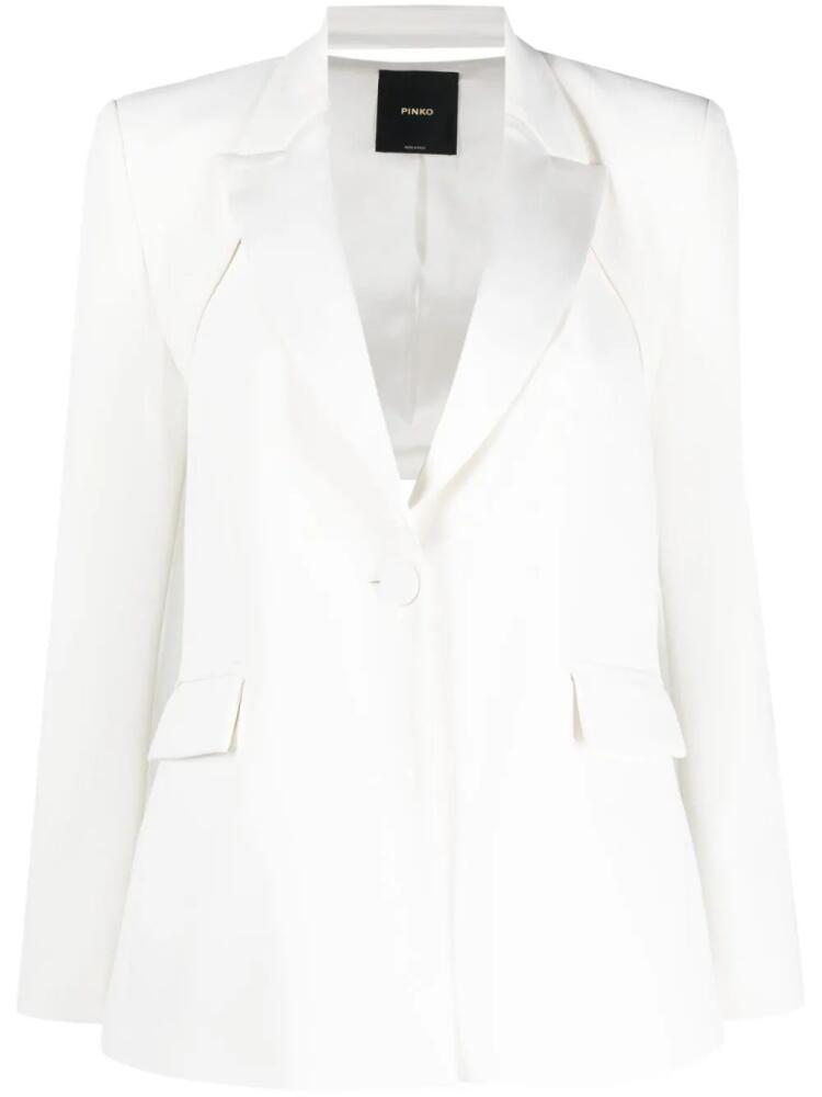 PINKO peak-lapels single-breasted blazer - White Cover