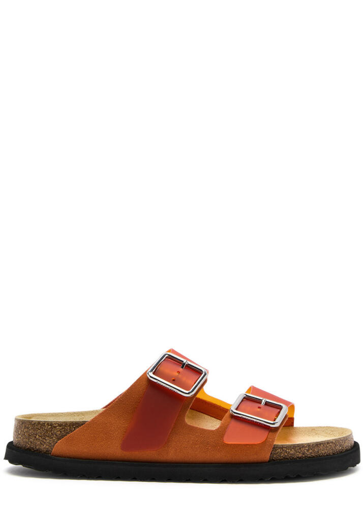 Birkenstock 1774 1774 Arizona Milky Suede and Pvc Sliders - Orange Cover