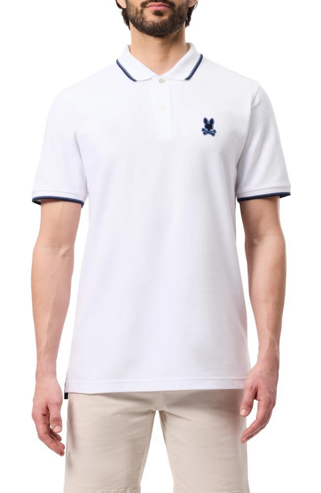 Psycho Bunny Houston Cotton Piqué Polo in White Cover