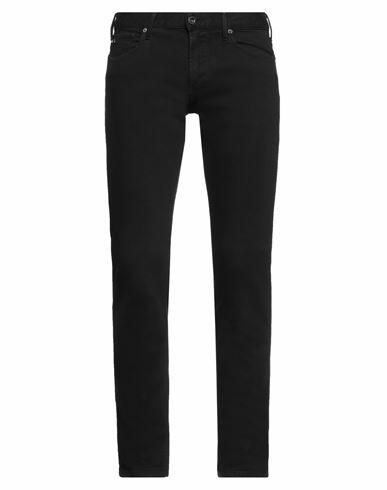 Emporio Armani Man Jeans Black Cotton, Elastane Cover