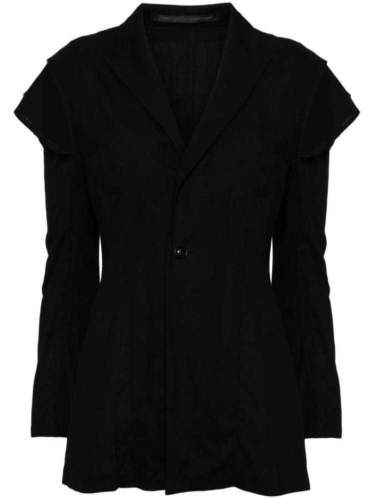 Y's layered-sleeve single-breasted blazer - Black Cover