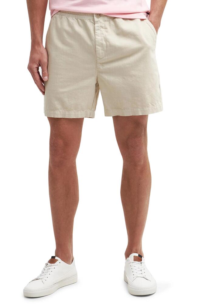 Barbour Melonby Cotton & Linen Shorts in Mist Cover