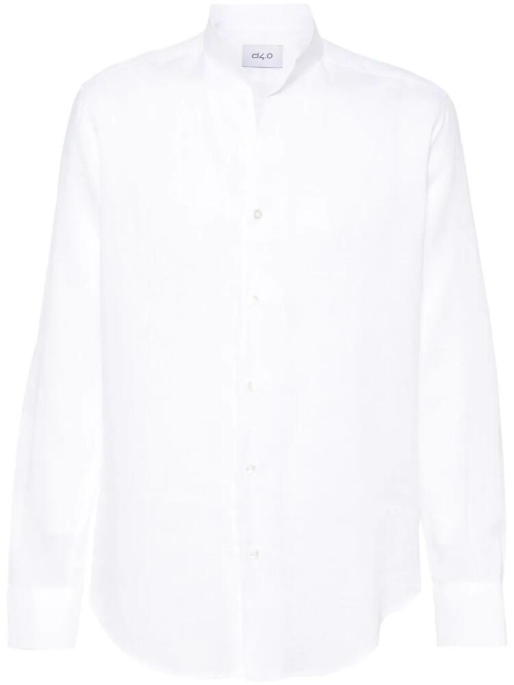 D4.0 slub linen shirt - White Cover