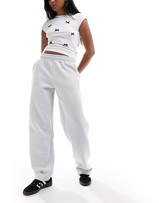 The Couture Club relaxed wide leg sweatpants in gray heather Cover