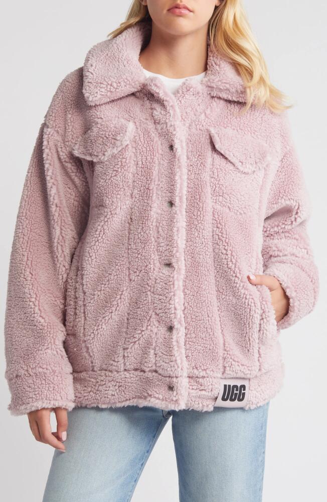 UGG(r) Fleece Trucker Jacket in Ashen Rose Cover