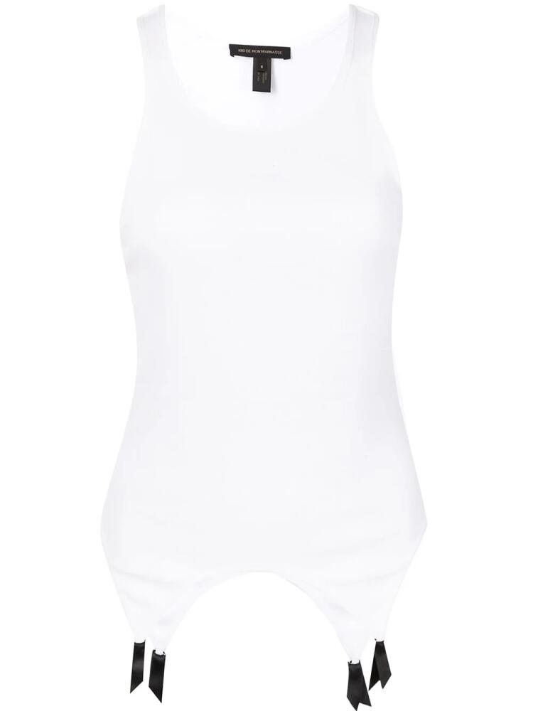 Kiki de Montparnasse ribbed garter tank top - White Cover