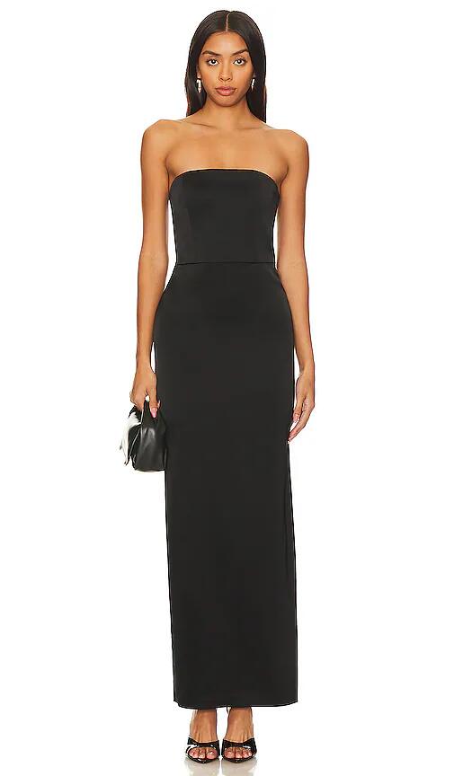 Alice + Olivia Doreen Maxi Dress in Black Cover