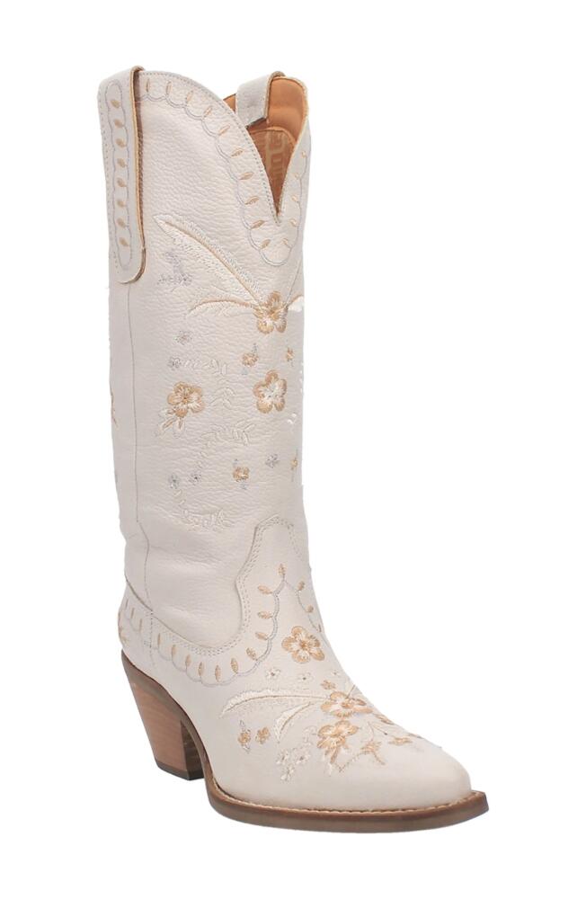 Dingo Full Bloom Western Boot in White Cover