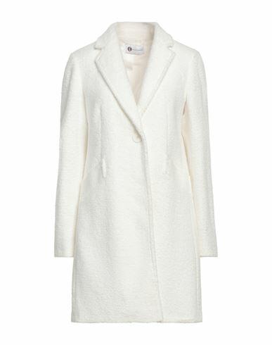 Diana Gallesi Woman Coat White Polyester Cover