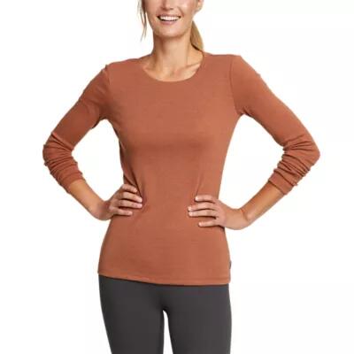 Eddie Bauer Women's Stine's Long-Sleeve Crew T-Shirt Cover