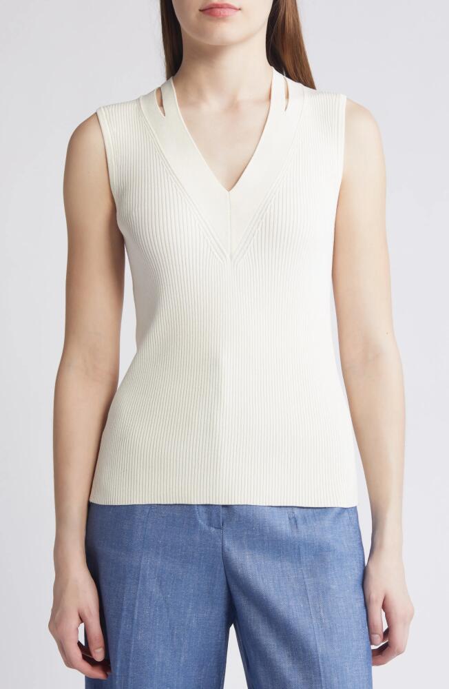 BOSS Fality Cutout Sleeveless Sweater in Soft Cream Cover