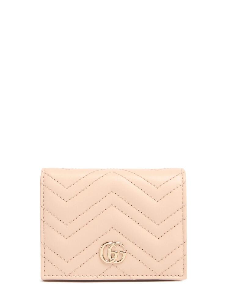 GUCCI Gg Marmont Leather Card Case Wallet Cover