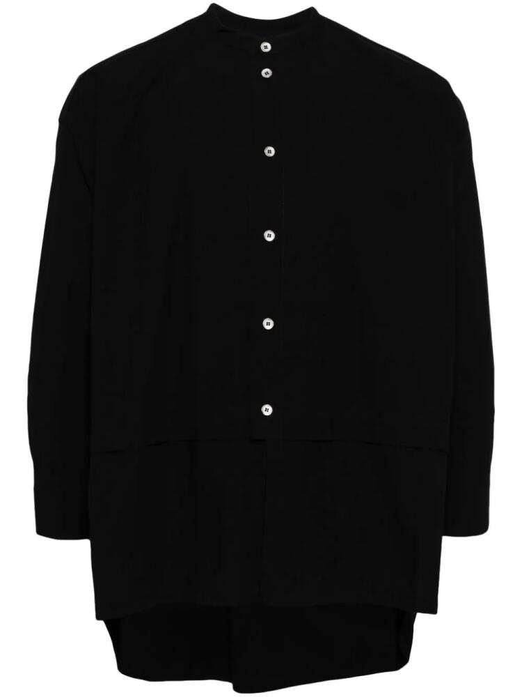 Toogood high-low cotton shirt - Black Cover