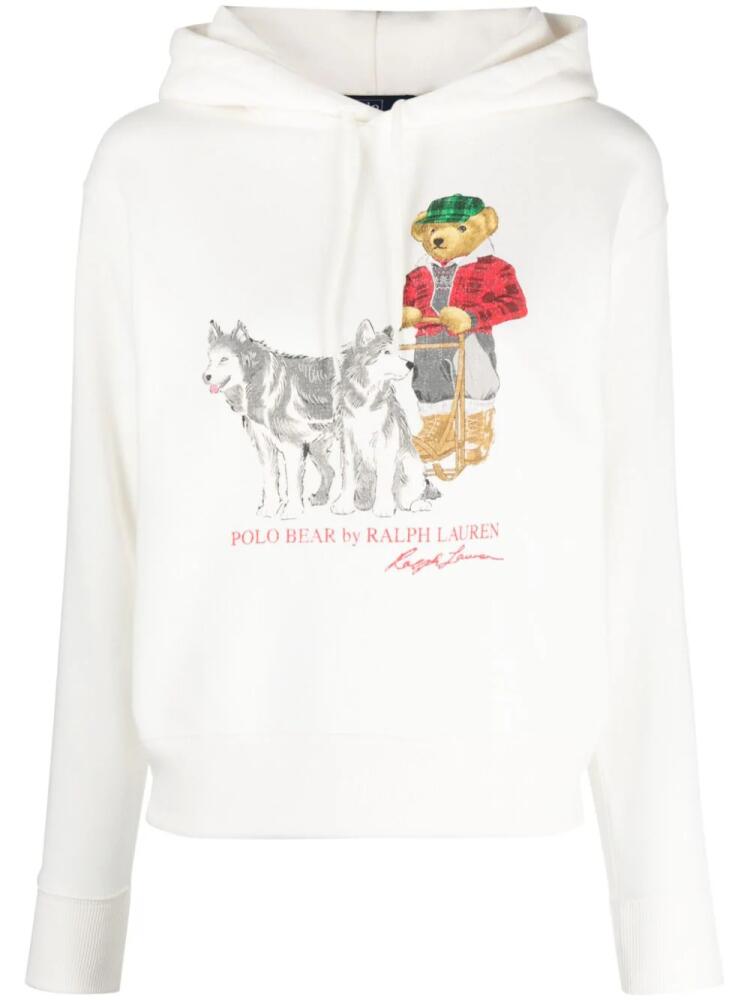 Polo Ralph Lauren Polo bear intarsia-knit hoodie - White Cover