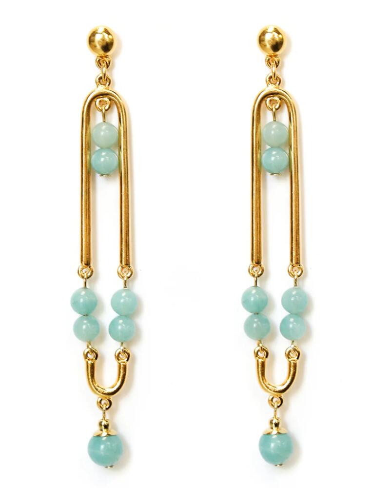 Ben-Amun Bead Statement Earrings, Green Cover