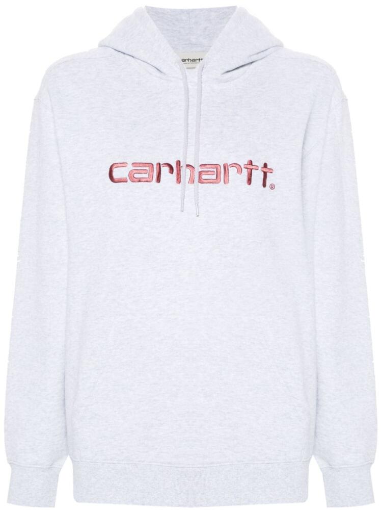 Carhartt WIP logo-embroidered hoodie - Grey Cover