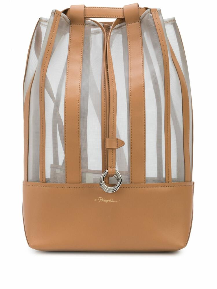 3.1 Phillip Lim Billie mesh drawstring backpack - Neutrals Cover