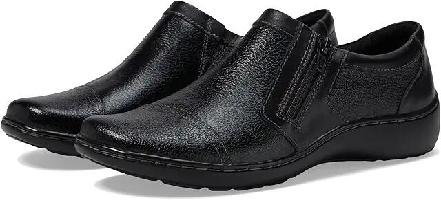 Clarks Cora Giny (Black Tumbled/Smooth Leather) Women's Shoes Cover